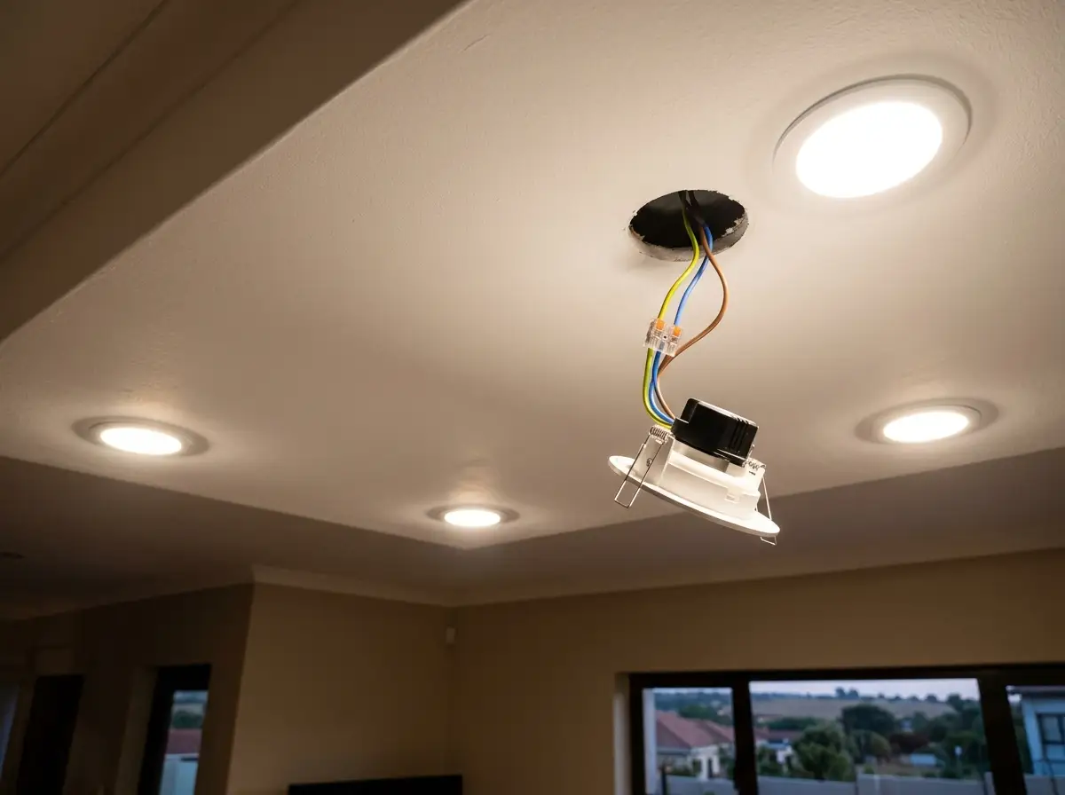 The downlights, changed to LED